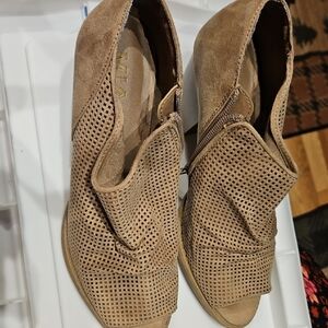 MIA Tan Perforated Mules